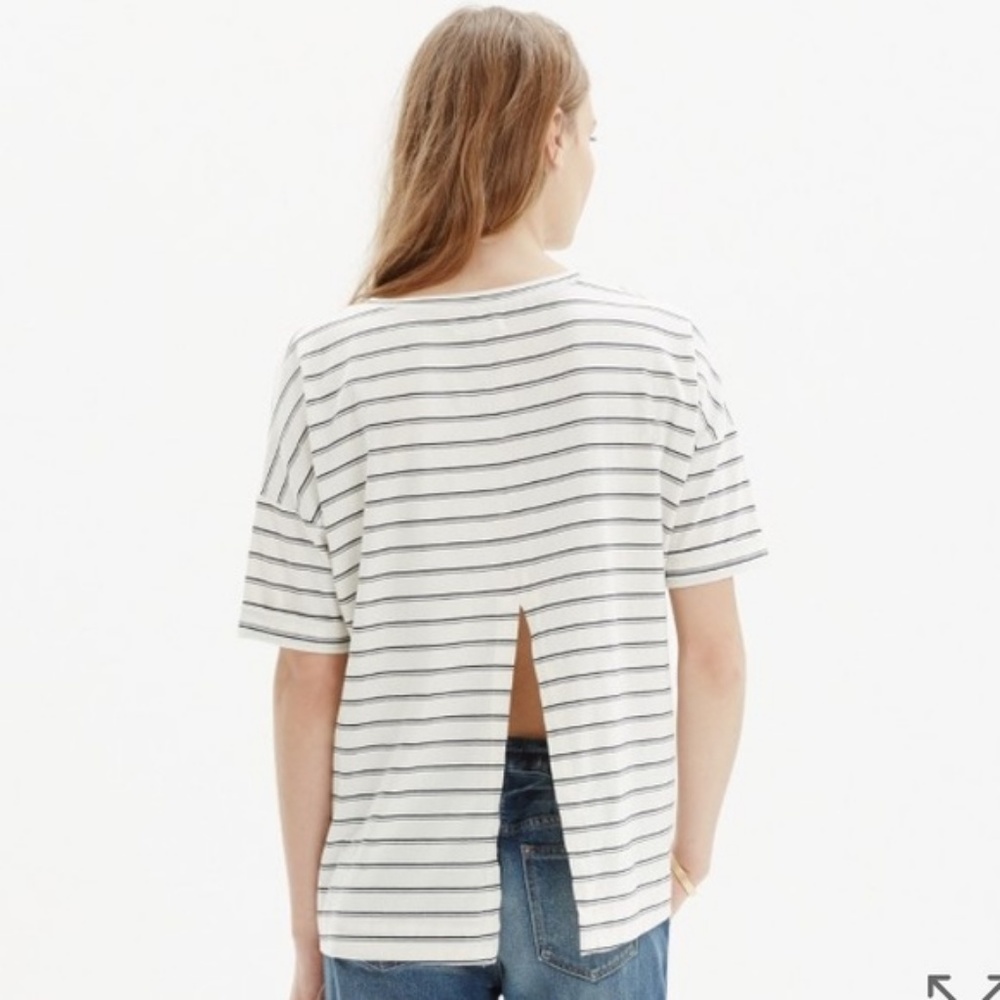 Madewell striped open back t-shirt